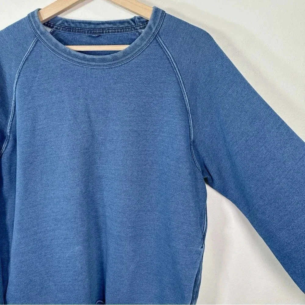 Uniqlo Womens Size Medium Crew Neck Indigo  Dye Sweatshirt - Picture 5 of 14